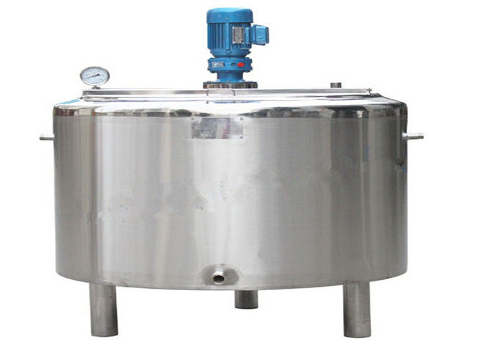 316 304 Stainless Steel Ice Cream Mixing Tank / Maturation Tank Jacketed Type